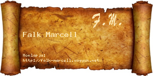 Falk Marcell névjegykártya